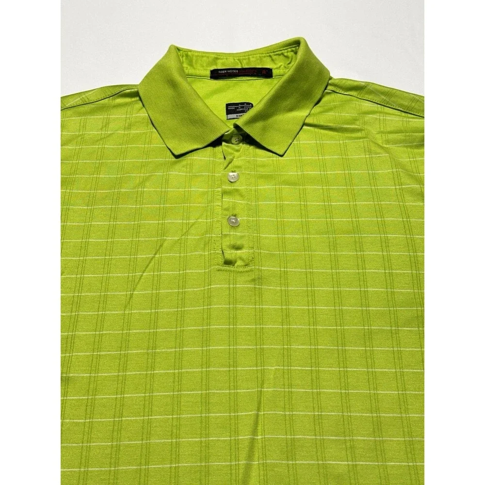 Nike Fit Dry Golf Polo Tiger Woods Collection Mens Size Large Green *READ SNAGS*